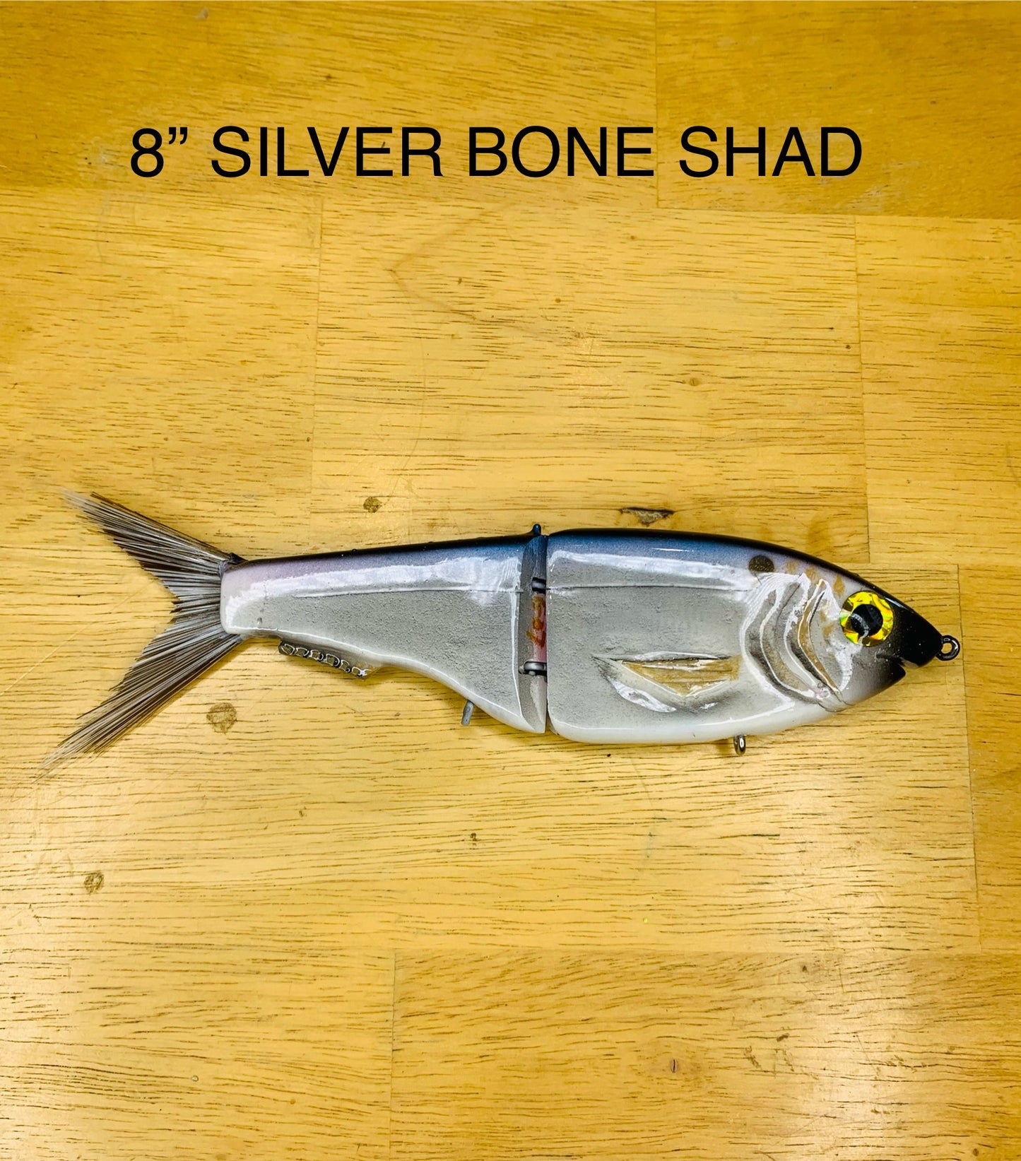 8” Silver Bone Shad Glide Bait