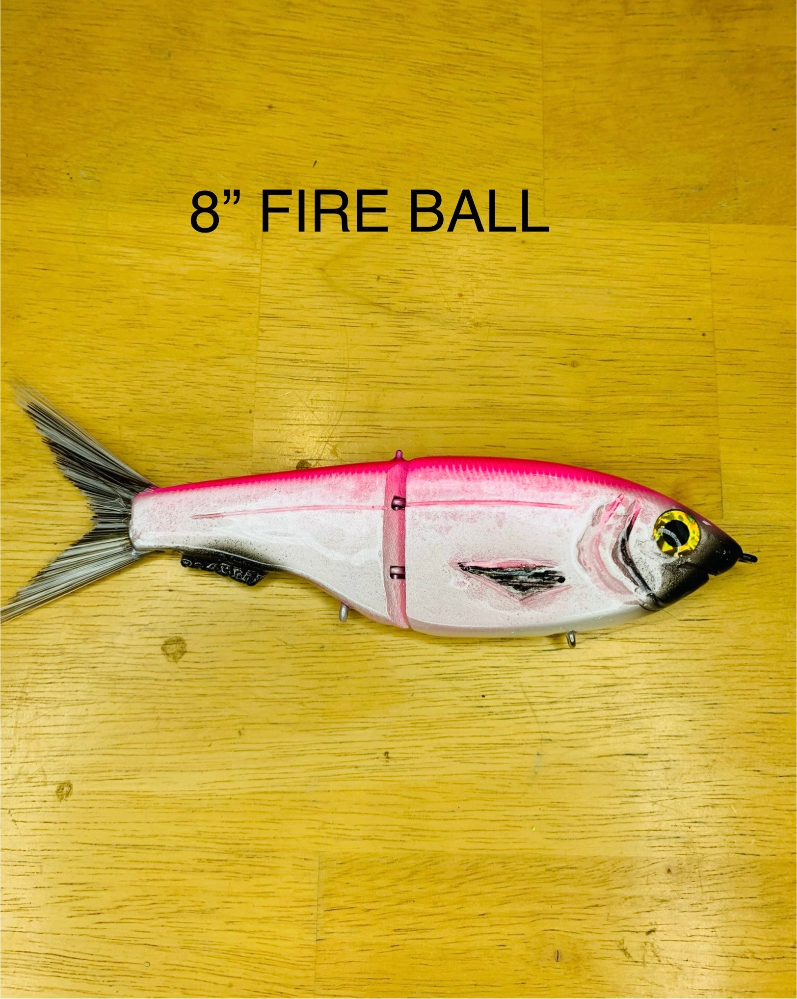 fireball fishing lure 8” Glide Bait Color:Blown Motor Vintage Pflueger Summit Baitcaster Korum leech or half crawler