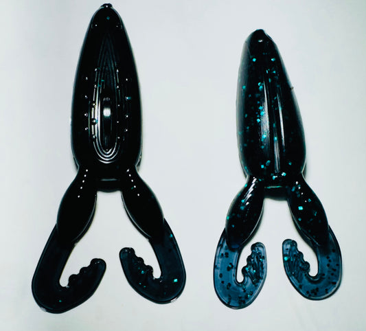 Black Green Glitter Frog