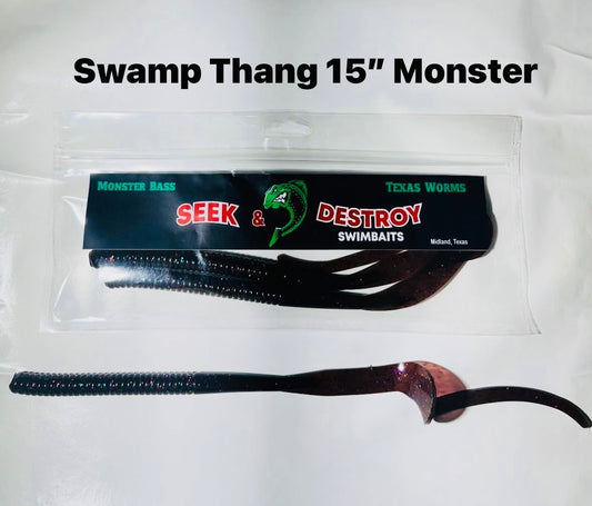 Texas 15” Monsterbass Swamp Thang Worm